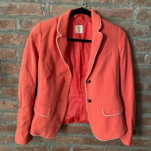 Gap ‘The Academy’ (iconic) Coral Blazer w White Trim - size 2